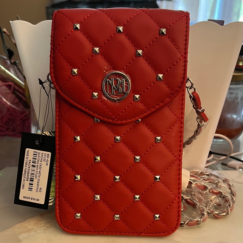 Red Quilted Crossbody Bag